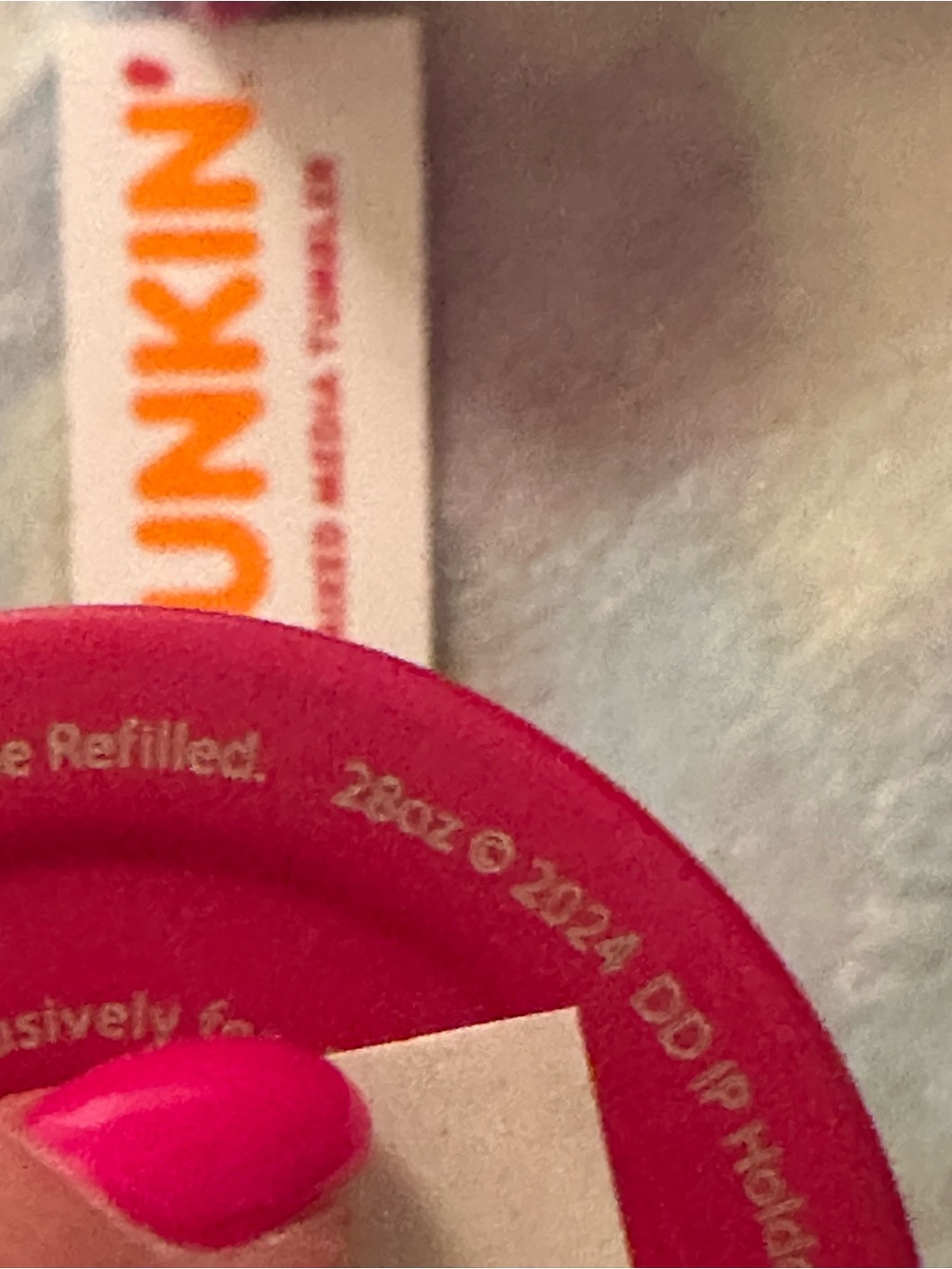 Dunkin® Mixed Media Tumbler - Teal, White, Pink, Hot Pink - Picture 2 of 4